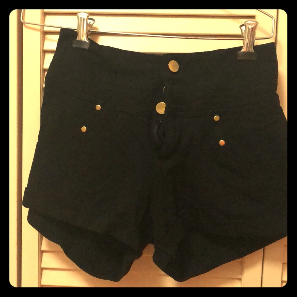 High Waisted Black Shorts